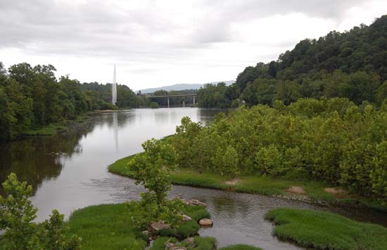 Percival's Island, James River, Lynchburg, running