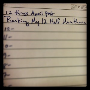 12 things: half marathons