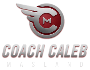 Coach Caleb logo, running