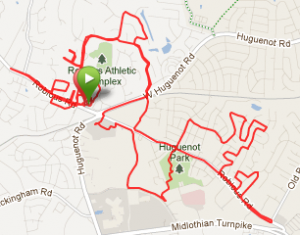 Richmond Marathon training 18 miles