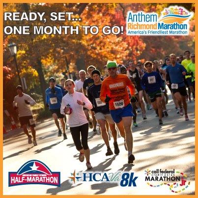 2012 Richmond Marathon, month to go