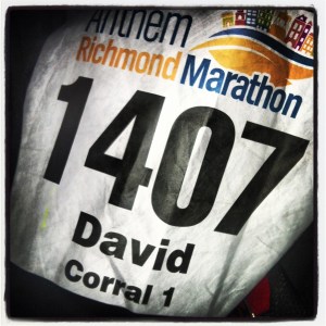 2012 Richmond Marathon bib