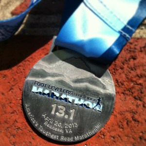 2013 Blue Ridge Half Marathon medal
