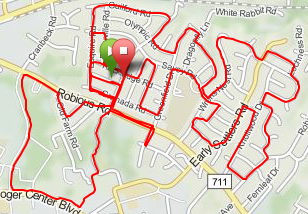 10 mile run, Richmond, August 2013