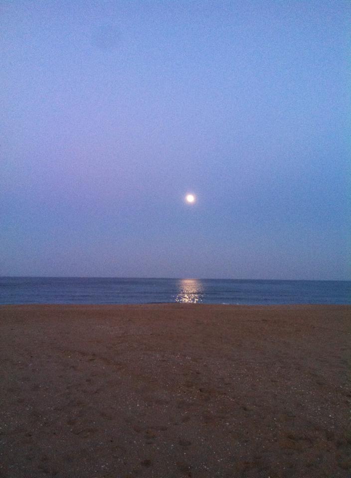 moonrise at Virginia Beach