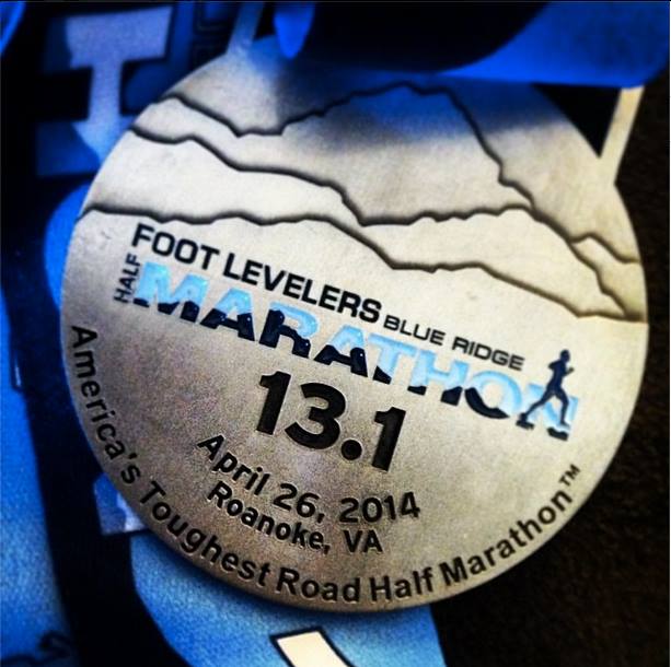 2014 Blue Ridge Half Marathon medal