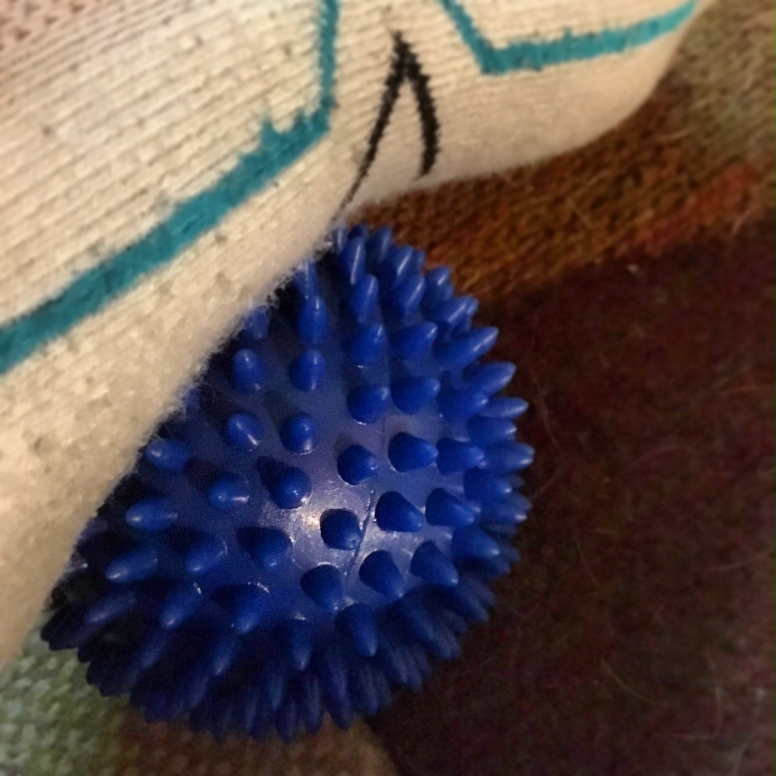 My new friend, the spiky ball.&nbsp;